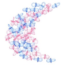 100 Pcs Transparent Acrylic Pacifier Pacifiers for Baby Shower Favor Props