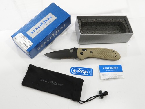 NEU IN BOX BENCHMADE GRIPTILIAN 551SBKSND2-1402 MESSER HELLBRAUNE SCHUPPEN SCHWARZE KLINGE NEU IM KARTON