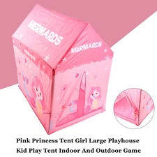 Pink Princess Tent Girl Large Playhouse Kid Play Tent Indoor And Outdoor Game