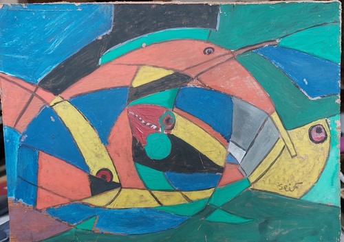 Seif Wanly , Egyptian 1906- 1979 , Oil paintings on Board signed original - Picture 2 of 14