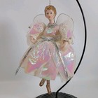 Pink Iridescent Princess Fairy Ballerina Sugar Plum Nutcracker Ornament Ceramic