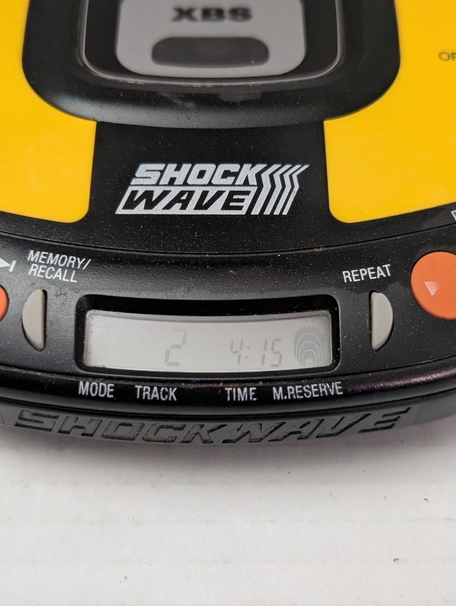 Panasonic SL-SW405 Shockwave Sport CD Player Yellow XBS Vtg Tested