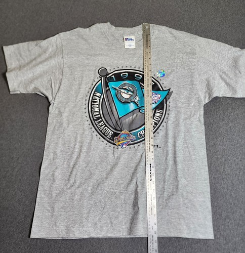 1997 Florida Marlins National League Champions World Series grau T-Shirt Größe L - Bild 8 von 11