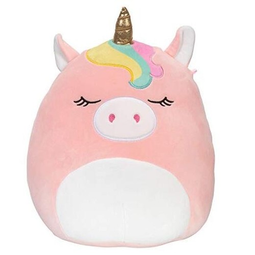 Official Kellytoy Plush 12" Ilene The Pink Unicorn- 12 Inches (Sleepy Eyes)