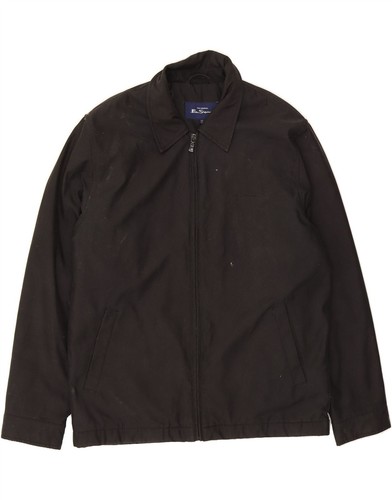 BEN SHERMAN Mens Bomber Jacket UK 40 Large Black Polyester BV11 - 第 1/3 張圖片