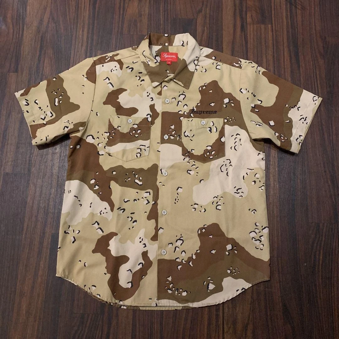 Chemise de travail Supreme homme M Sekintani collaboration camouflage streetwear emblématique