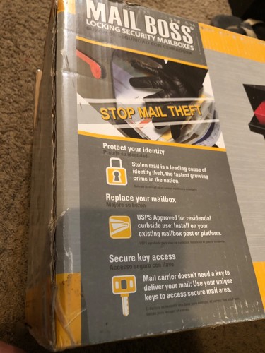 Mail Boss Locking security Post Mount Mailbox 7506 In Black - Picture 10 of 20