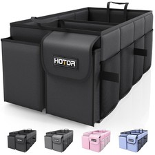Hotor Trunk Organizer Car Organizer Foldable Trunk Organizer For Suvs Sedans