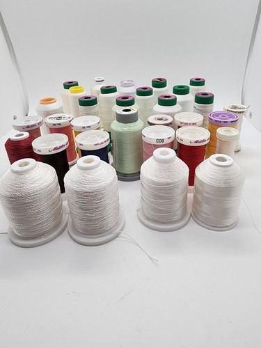LOT Of 76 MACHINE EMBROIDERY THREAD SPOOLS VARIOUS BRANDS NEW & USED. - Picture 6 of 8