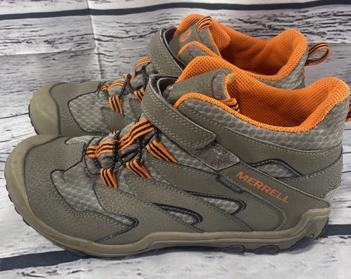 Merrell Boys 6.5 Hiking Boots Chameleon Access Mid Waterproof EUC - Picture 3 of 9