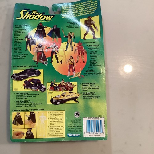 1994 The Shadow Ambush Shadow Vintage Action Figure Mint on Card Sealed NICE - Picture 2 of 5