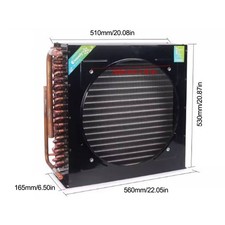 Aluminum-Cu Fin-Tube Heat Exchanger Air/Water-cooled Condenser 3HP FNA-555/20