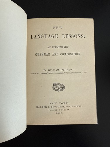 New Language Lessons: Elementary Grammar & Composition William Swinton 1889 - Picture 4 of 7
