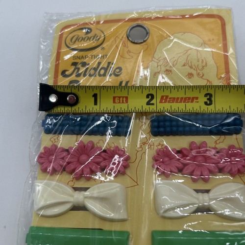 Goody Vintage Snap Tight Kiddie Barrettes 1975 ~ 14 Barrettes # 5515 New Sealed - Picture 6 of 6
