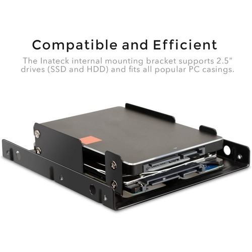 2 Fach 2,5 Bis 3,5 Externe Platte SSD Metall Kit Pla8255 - Afbeelding 5 van 8