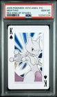 PSA 10 POKEMON PLAYING CARD MEWTWO RED KING SPADES 10TH ANNIVERSARY 785B