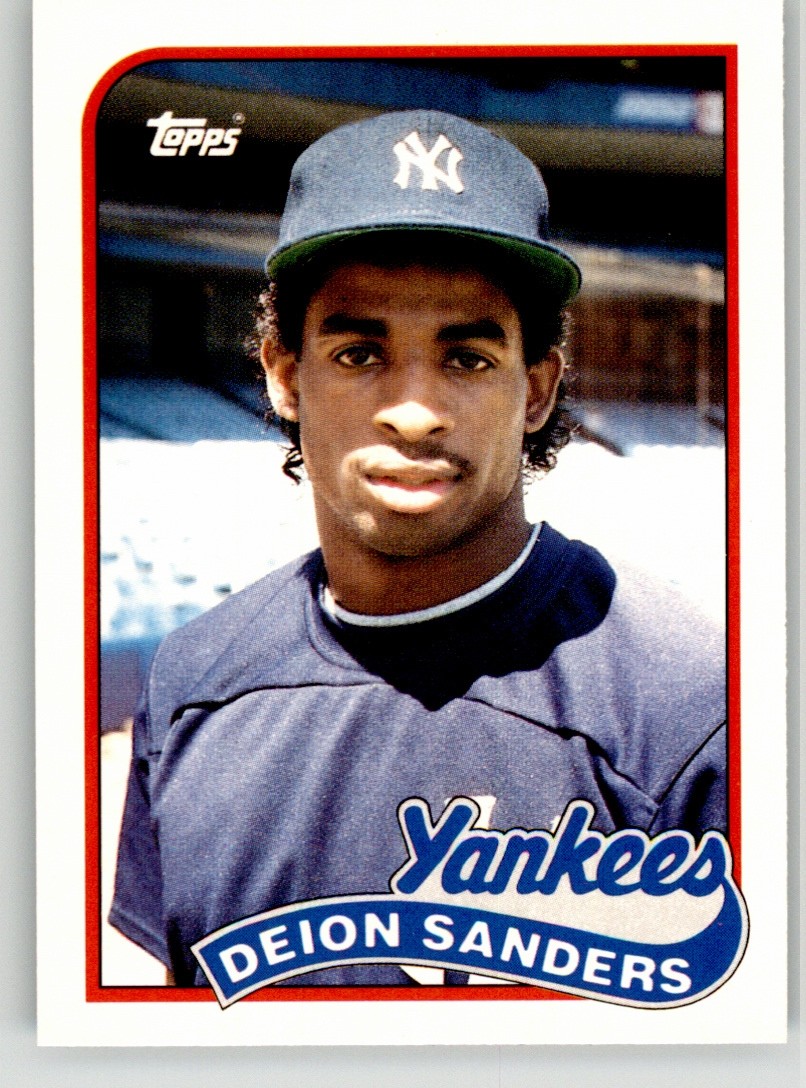 Deion Sanders 1989 Topps Traded 110T New York Yankees Rookie