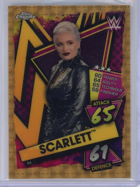 2021 Topps Chrome WWE Slam Attax Superfractor 1/1 Scarlett #94 DIVA