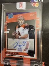 Joe Burrow 2020 Clearly Donruss Purple Rated Rookie RC Auto /25 SEALED 🔥🔥🔥