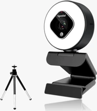 Spedal AF962 1080P Streaming Webcam Ring Light + Tripod Auto Focus Zoom HD 60FPS