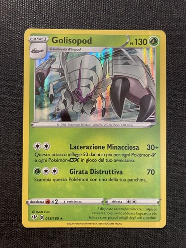 GOLISOPOD Holo - 018/189 - ITA - Lotto Pokémon MINT