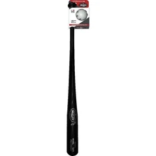 Authentic Wood Look Plastic Baseball Bat and Ball Set for Kids Adults Safe