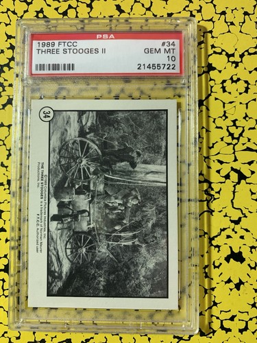 1989 ftcc three stooges psa 10 & 9 blue &1 red back, 20 cards rank 9 13 pop 0 - Picture 11 of 20