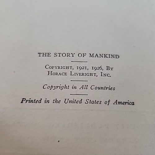 Vintage 1926 The Story of Mankind - Hendrik Van Loon HC Illustrated 1st Newbery - Picture 5 of 23