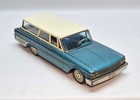FORD COUNTRY WAGON 1960 10•1/2"✨️VITRES LATÉRALES✨️L👀K étain litho friction Japon