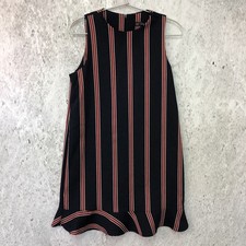 ZARA Ruffled Hem Mini Dress Navy X Red Size S