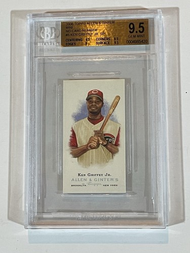 Griffey Jr 2006 Topps Allen And Ginter Mini No Card Number BGS 9.5 #5 Low Pop!