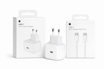 Apple 40W USB-C Power Adapter + 60W USB-C Ladekabel (1m)   Neu 