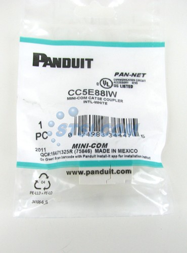 Panduit CC5E88IW Cat5e Coupler Module RJ45 8P8C ~STSI - Picture 2 of 4