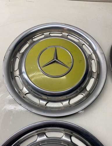 Mercedes W115 W123 W116 W108 Radkappen Radkappe 14 Zoll 618 Mimosengelb Gelb - Bild 4 von 6
