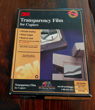 3M Transparency Film PP 2500 for Plain Paper Copiers 100 Sheets 8.5x11 Made USA