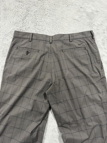 Nike Golf Pants Mens 38x32 Gray Plaid Dri-FIT Performance Stretch Classic - Picture 5 of 13