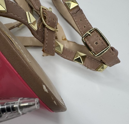 BCBGeneration Darron Rockstud Pointy Toe Patent Leather Pump Hot Pink Sz11M Punk - Imagen 19 de 20