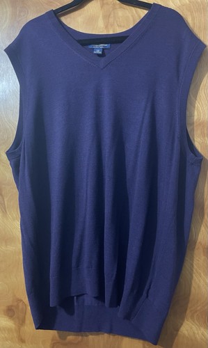 Brooks Brothers Saxon Wool Vest XXL Lila Pullover Strick Top Layer Golfpullover - Bild 4 von 6