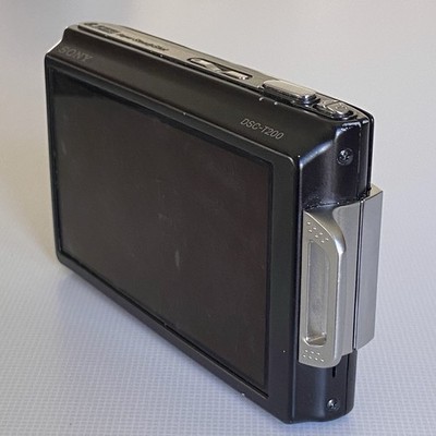 Sony Cyber Shot DSC-T200 8.1MP Digital Camera Black w/Battery