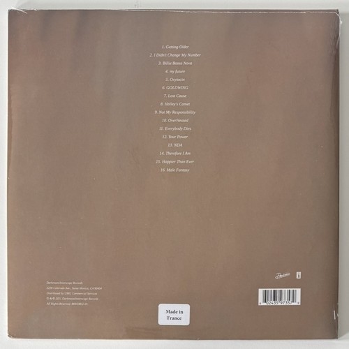 BILLIE EILISH HAPPIER THAN EVER BLUE VINYL USA EXCLUSIVE LTD 2LP + POSTER SEALED - Picture 4 of 5