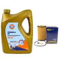 MotoröL Set Gulf Formula FS 5W-30 5 Liter + ÖLfilter FüR Hyundai I20 KIA Rio III