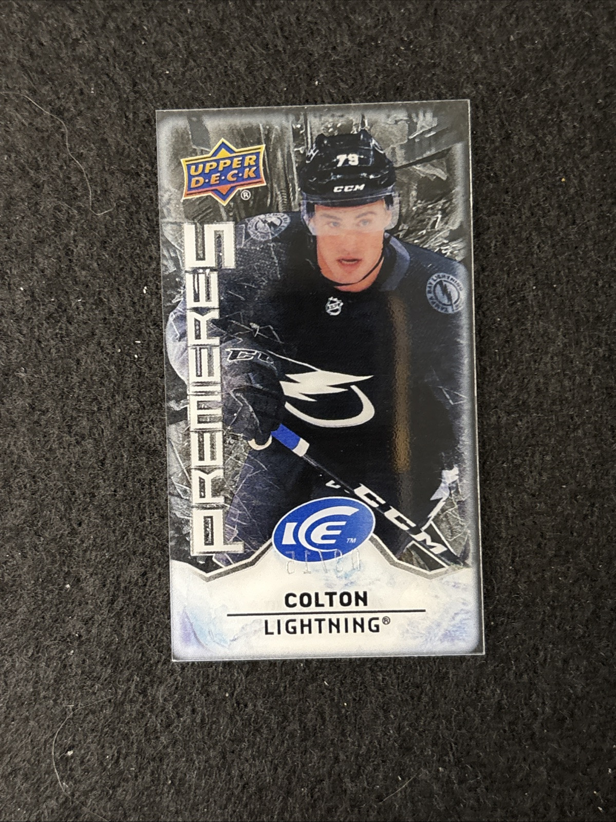 2021-22 Upper Deck Ice Premieres Mini Black Rookie /15 Ross Colton