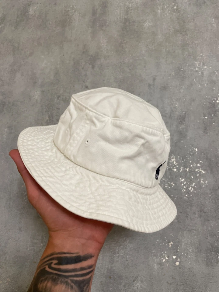 Polo Ralph Lauren Bucket Hat Cotton Men’s White Size S-M - Image 4 of 4