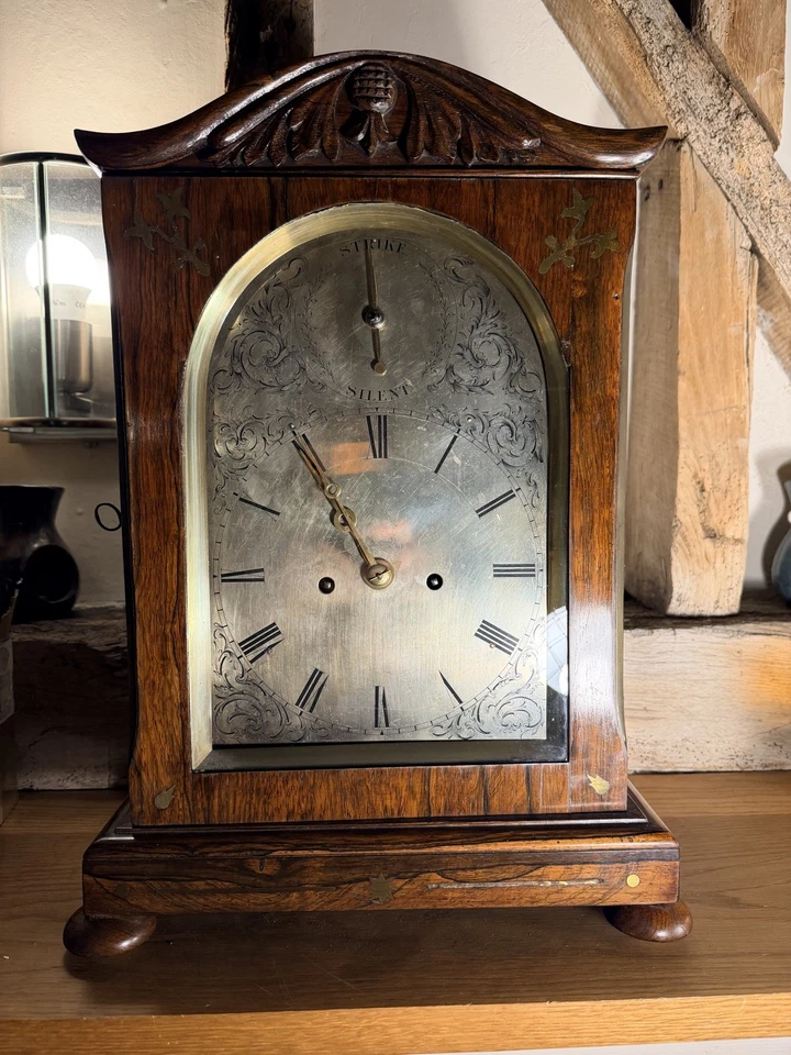 FULLY SERVICED A LATE 18th CENTURY CLOCK WITH A TWIN FUSEE MOVEMENT STUNNING - Image 4 of 4