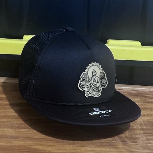 San Judas Tadeo Snapback Hat, Foam Trucker Black Hat - Bild 2 von 4