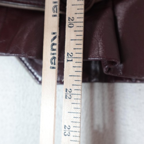 Vintage Biker Jacket Womens Junior 10 Small Brown Faux Leather Moto Cropped 90s - Picture 9 of 12