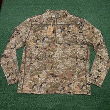 NEW Duck Camp Barn Burner Merino Wool 1/2 Zip CAMO Pullover NWT Mens 2XL
