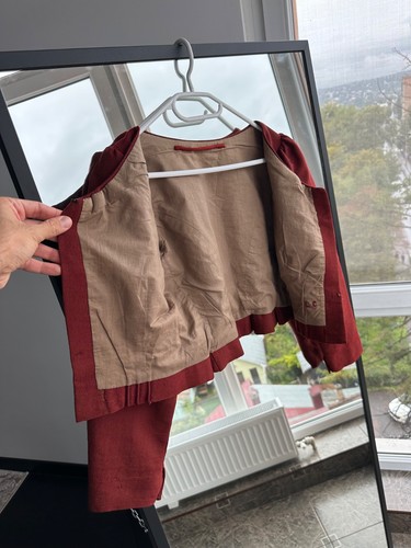 Vintage Victorian /Edwardian 1920s 1940s rare Cropped Linen Woman Jacket - Picture 7 of 12