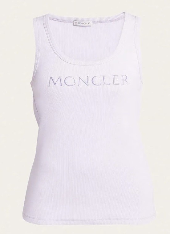 Moncler Canotta Embroidered Logo Tank New With Tags | eBay