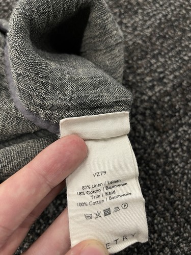 "Pantalones cortos POETRY para mujer talla UK 16 US 12 lino mezcla de algodón 34"" cintura gris" - Imagen 7 de 9